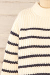 Valladolid Soft Oversized Striped Knit | La petite garçonne front close-up