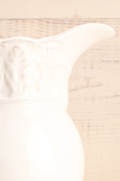 Vammala White Ceramic Pitcher close-up | La Petite Garçonne Chpt. 2