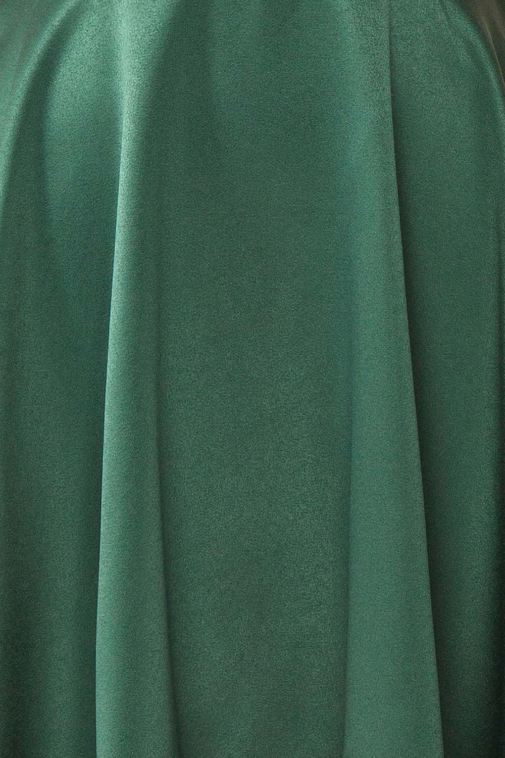 Vanessa Green Satin Short Dress | Boutique 1861 fabric