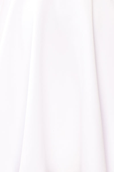 Vanessa Ivory Satin Short Dress | Boutique 1861  fabric