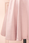 Vanessa Mauve Satin Short Dress | Boutique 1861 details