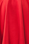 Vanessa Red Satin Short Dress | Boutique 1861  fabric
