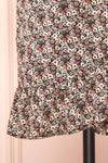 Varinia Black Patterned Ruffle Short Wrap Skirt | Boutique 1861 bottom