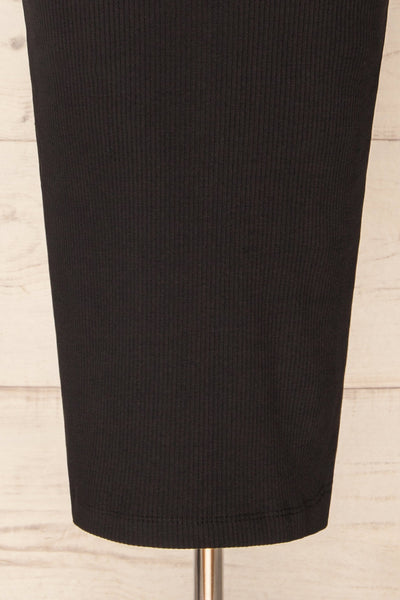 Vateras Black Ribbed Sleveless Midi Dress | La petite garçonne bottom