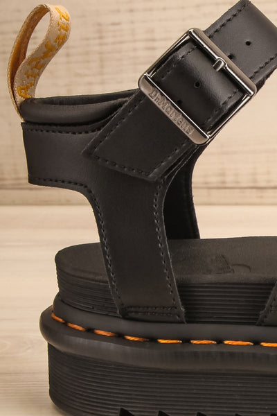 Vegan Blaire Black Gladiator Sandals Dr. Martens | La petite garçonne sde back close-up