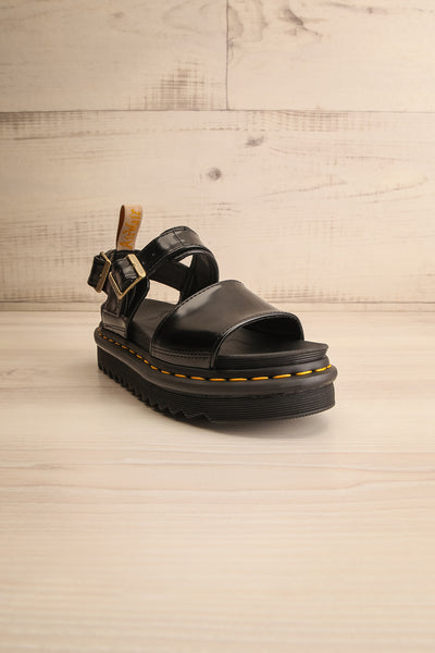 Vegan Voss Black Oxford Sandals Dr. Martens | La petite garçonne front view