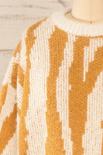 Vegaz Oversized Knit Sweater | La petite garçonne front close-up