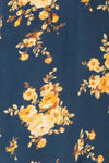Veleda Navy Blue Floral Maxi Dress w/ Ruffles | Boutique 1861 fabric