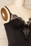 Velika Black Lace Lingerie Bodysuit | La petite garçonne side close-up