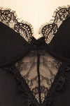 Velika Black Lace Lingerie Bodysuit | La petite garçonne fabric