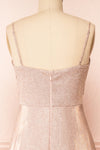 Velouette Shimmery Rose Gold Maxi Dress - Boutique 1861 back close-up