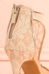 Ventadour Beige Lace High Heel Sandals | Boudoir 1861