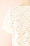 Venustas Ivory Crochet Crop Top | Boutique 1861 back close-up
