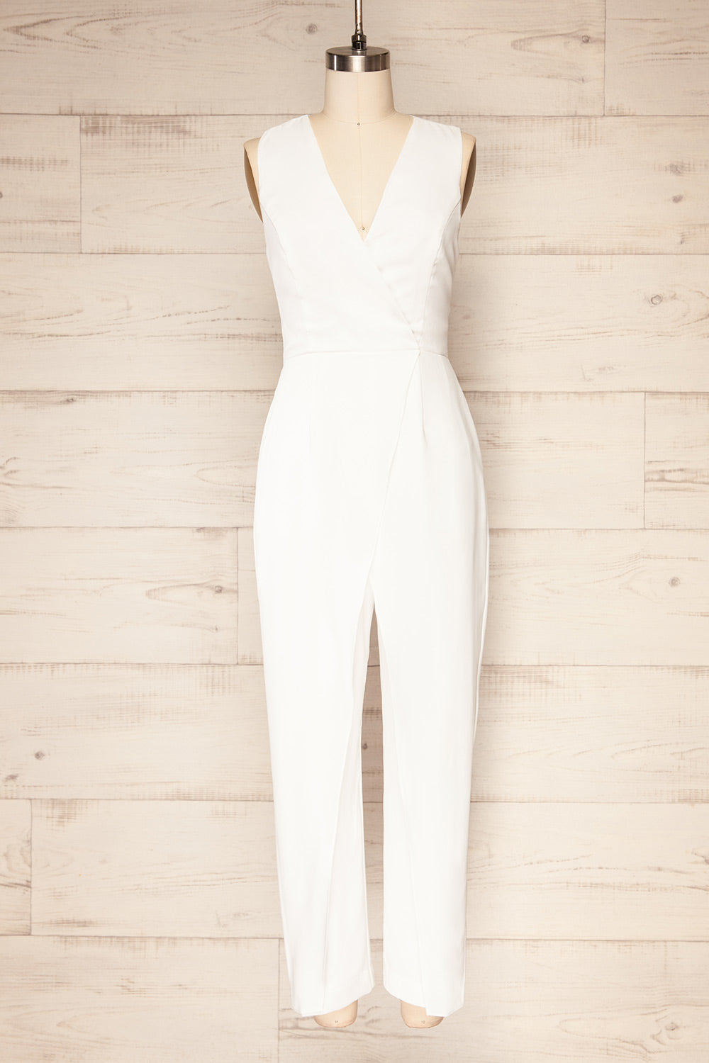 Verane White Tulip Style Jumpsuit | La petite garçonne front view