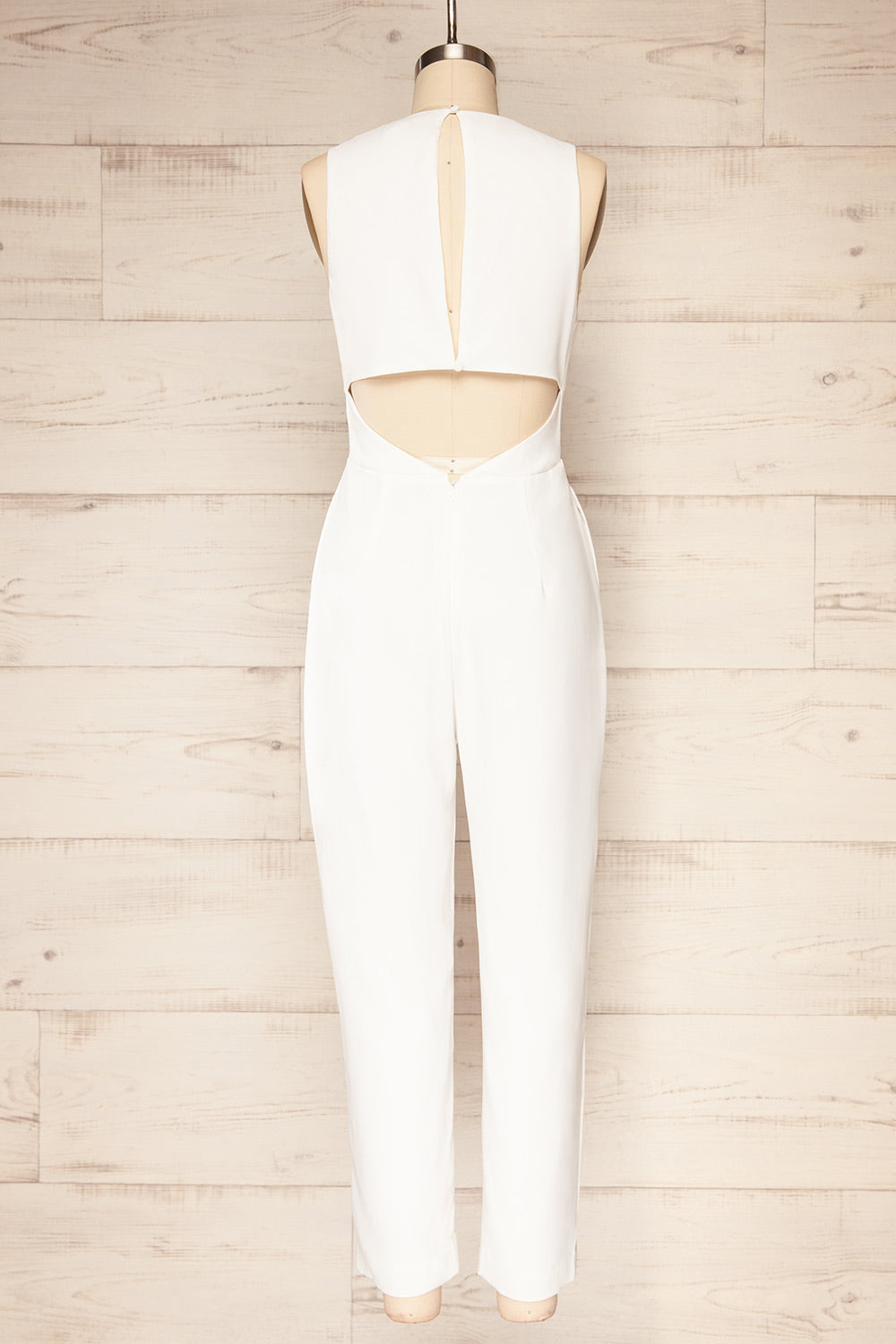 Verane White Tulip Style Jumpsuit | La petite garçonne back view