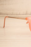 Verlye Coral Wayfarer Sunglasses | La petite garçonne branch close-up