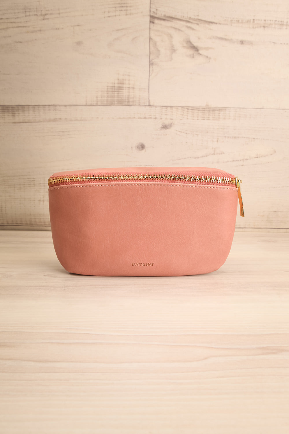 Viely Pink Vegan Leather Fanny Pack | La petite garçonne front