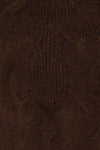 Vigo Brown Turtleneck Knit Sweater | La petite garçonne fabric