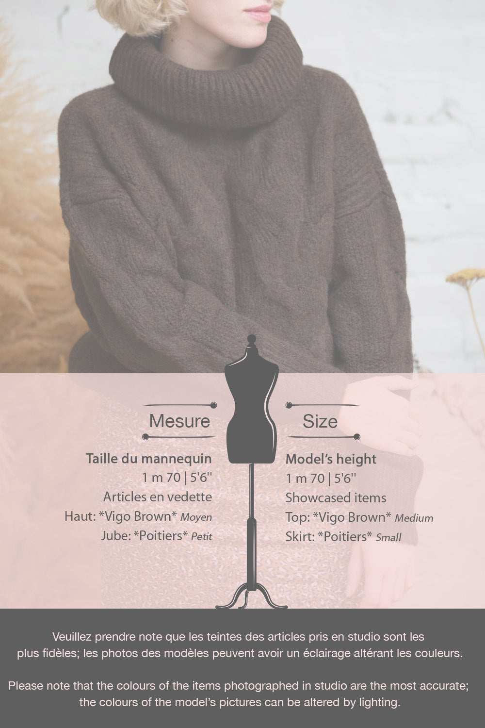Vigo Brown Turtleneck Knit Sweater | La petite garçonne