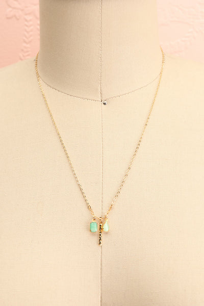 Viisas Multicharm Gold Necklace | Boutique 1861 on mannequin
