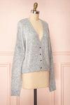 Vikep Grey Knitted Button-Up Cardigan | Boutique 1861 side view