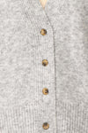Vikep Grey Knitted Button-Up Cardigan | Boutique 1861 fabric