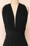Violaine Black Convertible Maxi Dress | Boutique 1861 second front close-up