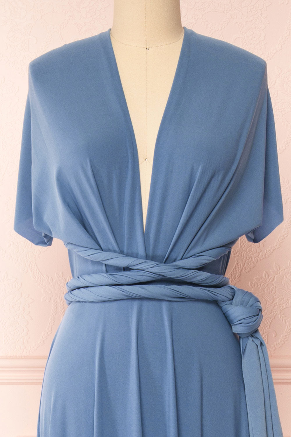 Violaine Blue Convertible Maxi Dress | Boutique 1861 third front 