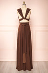 Violaine Brown Convertible Maxi Dress | Boutique 1861 back view
