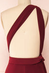 Violaine Burgundy Convertible Maxi Dress | Boutique 1861 back close-up
