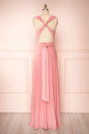 Violaine Dusty Pink Convertible Maxi Dress | Boutique 1861 back view