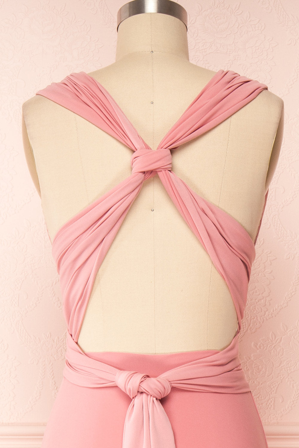Violaine Dusty Pink Convertible Maxi Dress | Boutique 1861 cross
