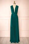 Violaine Emerald Convertible Maxi Dress | Boutique 1861 front view