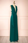 Violaine Emerald Convertible Maxi Dress | Boutique 1861 side view