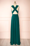 Violaine Emerald Convertible Maxi Dress | Boutique 1861 back view