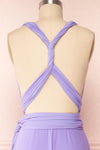 Violaine Lilac Convertible Maxi Dress | Boutique 1861 back close up center roll