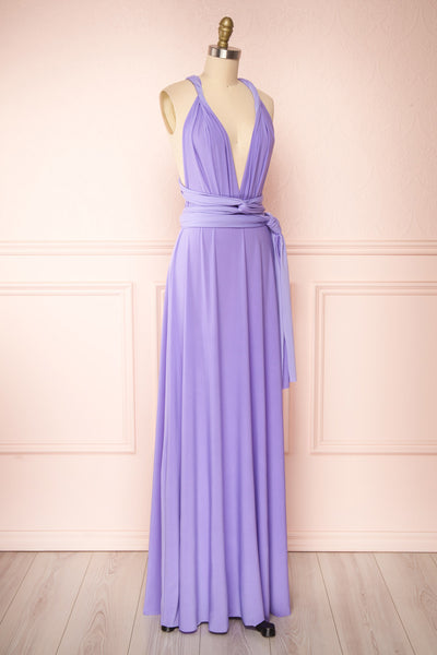 Violaine Lilac Convertible Maxi Dress | Boutique 1861 side view