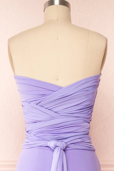 Violaine Lilac Convertible Maxi Dress | Boutique 1861 back close up