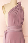 Violaine Mauve Convertible Maxi Dress | Boutique 1861 side close-up