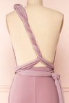 Violaine Mauve Convertible Maxi Dress | Boutique 1861 back close-up