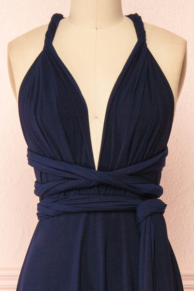 Violaine Navy Convertible Maxi Dress | Boutique 1861 front
