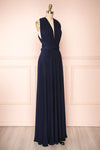 Violaine Navy Convertible Maxi Dress | Boutique 1861 side view