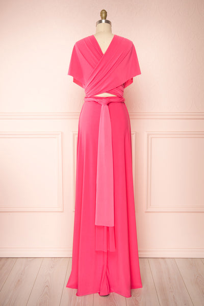Violaine Pink Convertible Maxi Dress | Boutique 1861 back view