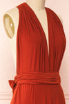 Violaine Rust Convertible Maxi Dress | Boutique 1861 side close-up