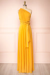 Violaine Yellow Convertible Maxi Dress | Boutique 1861 front view