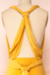 Violaine Yellow Convertible Maxi Dress | Boutique 1861 second back close-up