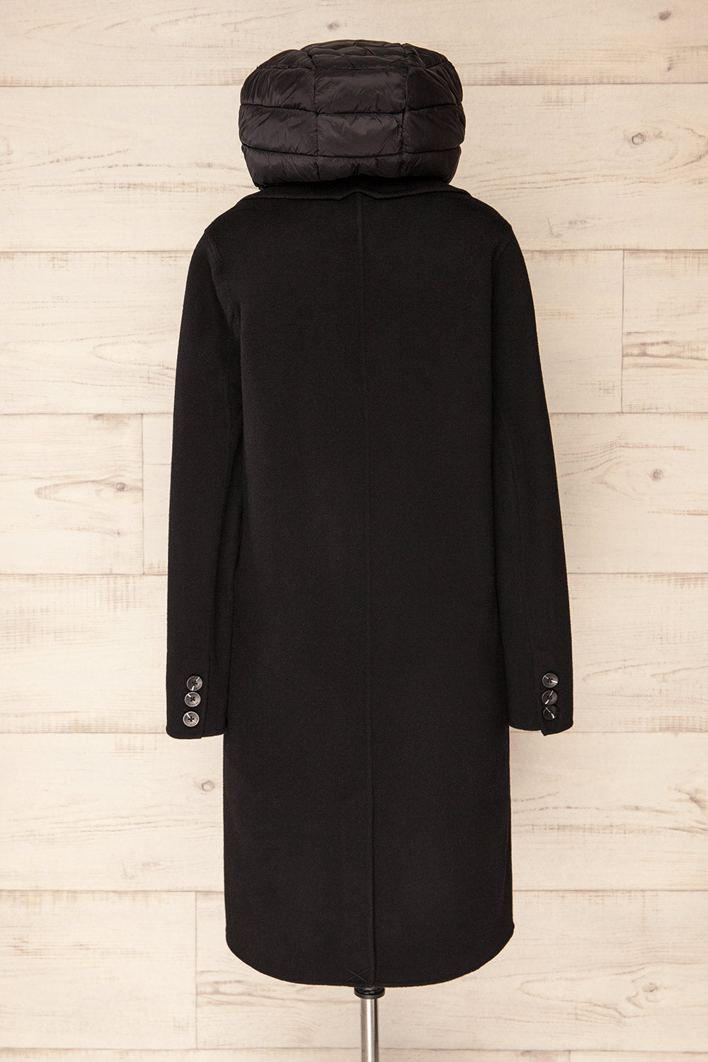 Violan 3-in-1 Wool Coat with Hood | La Petite Garçonne back hood view