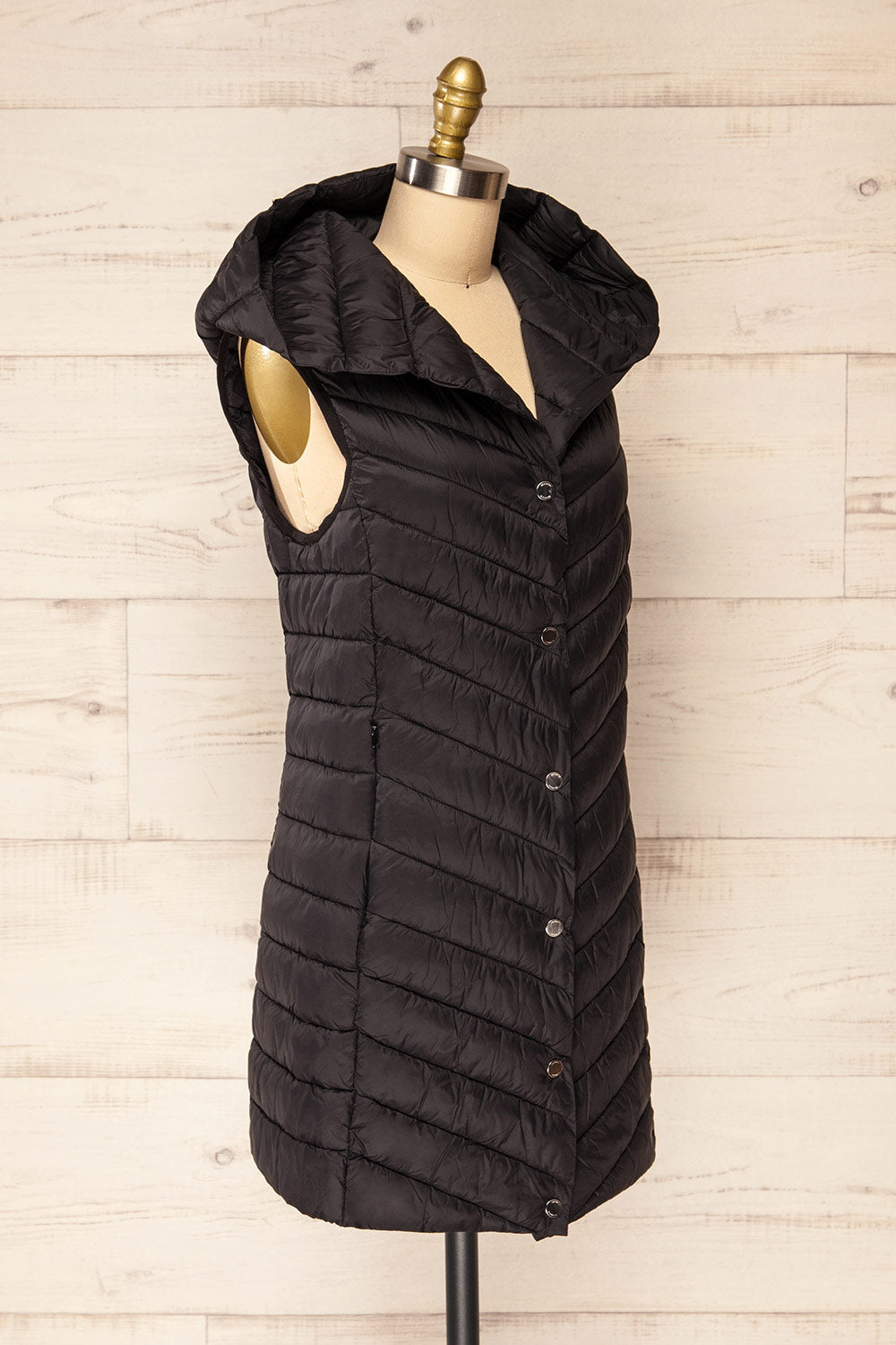 Violan 3-in-1 Wool Coat with Hood | La Petite Garçonne side vest