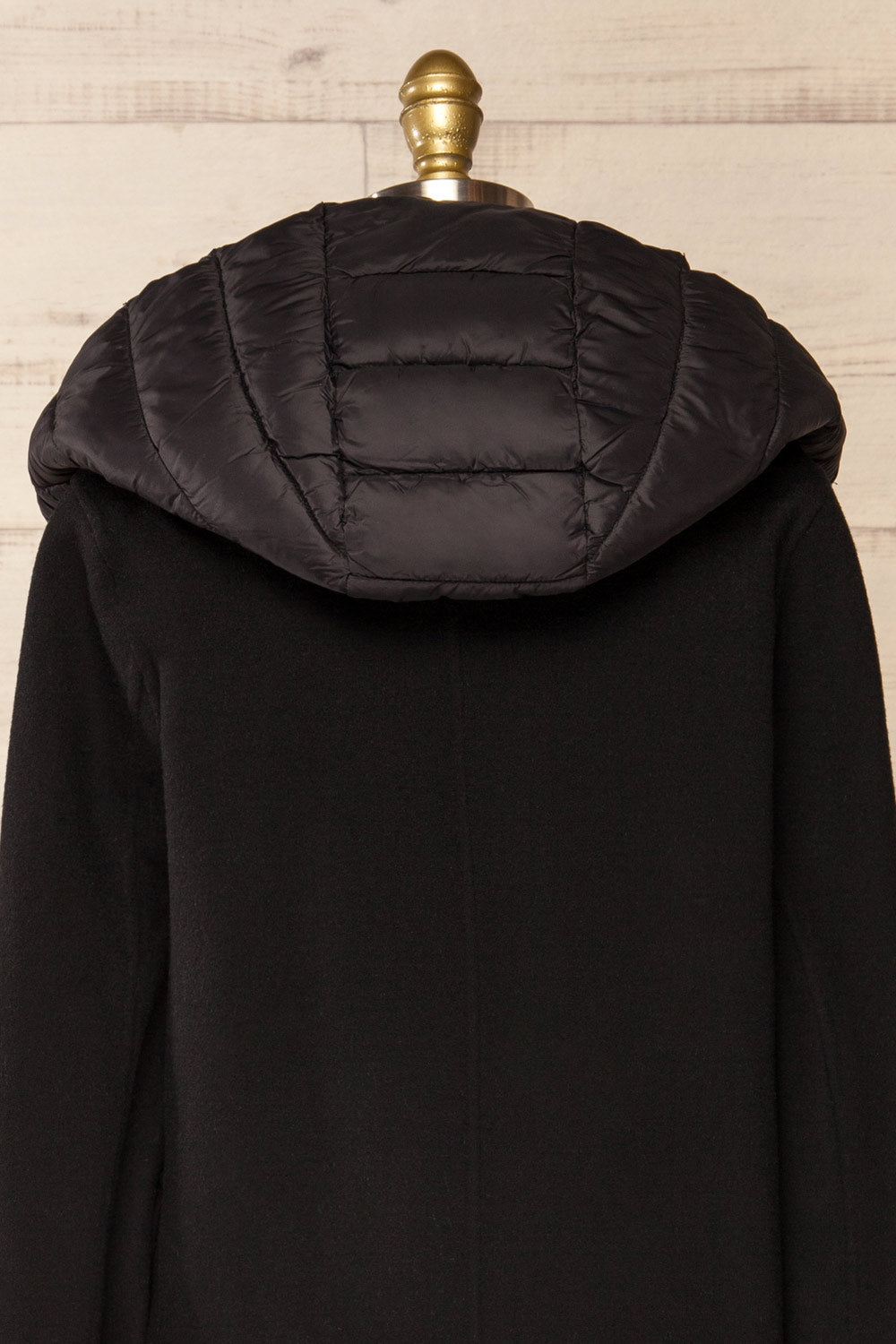 Violan 3-in-1 Wool Coat with Hood | La Petite Garçonne back close-up