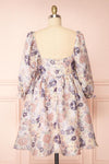 Violette Short Floral Dress w/ Puff Sleeves | Boutique 1861 back view